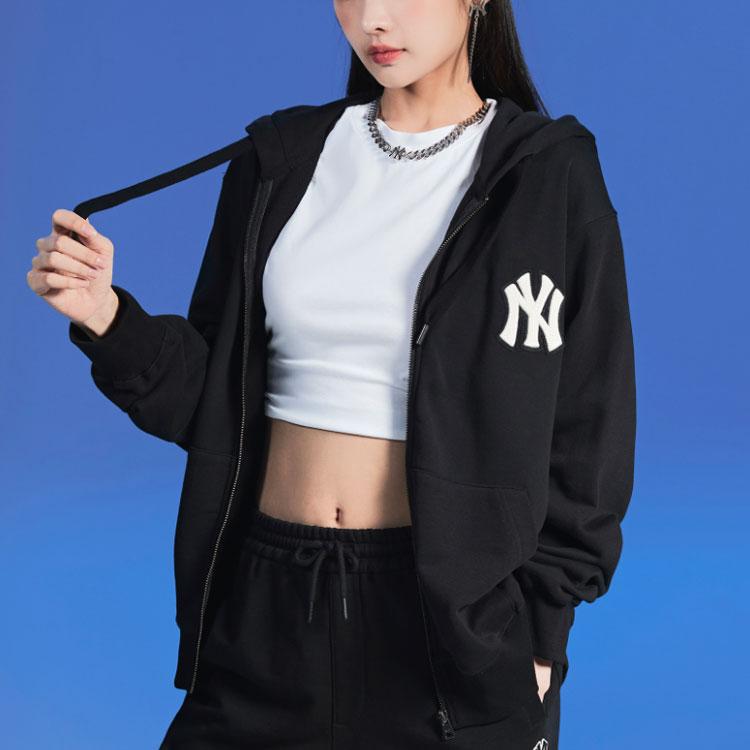 New MLB Base Logo Sweatshirts Unisex Black 3ATRB0124-50BKS