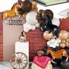 143 Western Cowboy Themed Party Decorations, Horse Balloon Wreath Set For Birthday Farm
