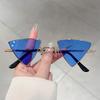 y2k Durable Metal Metal Triangle Sun Glasses Glasses Ladies For Men Luxury Designer Style Style Classic Punk Hip Hop Popular Party Funny Sun