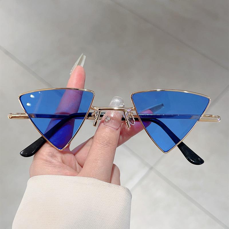 

y2k Durable Metal Metal Triangle Sun Glasses Glasses Ladies For Men Luxury Designer Style Style Classic Punk Hip Hop Popular Party Funny Sun W140060WW-