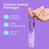 Rechargeable Personal Self Defense Alarm with Dual LED Light Safety Siren  for Women Girls