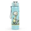 1PC Palm Tree Dinosaur Print 750ml Color Plastic Sports Water Bottle Leakproof Flip Straw Lid Suitable for Sports Office Home Use