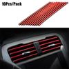 10Pcs 20cm Universal Car Air Conditioner Outlet Decorative PVC Trim   Decoration Strip Car Styling Accessories  For All Models