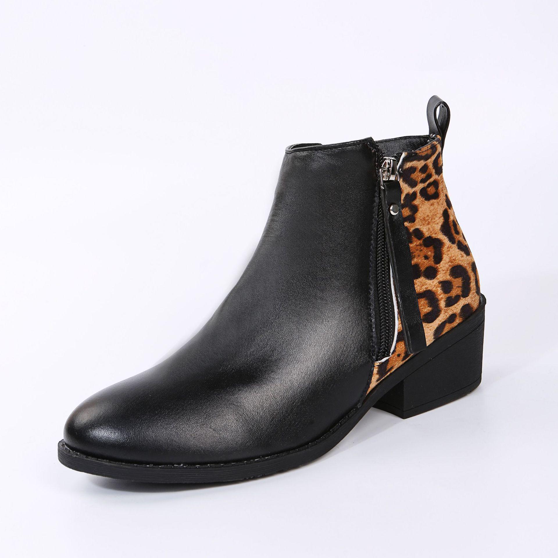 Winter 2021 Women s Pointed Toe Leather Boots 37