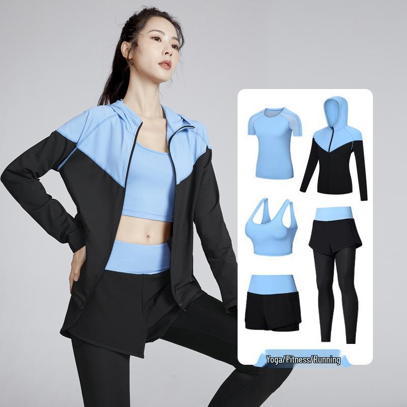 Women s 2021 Five-Piece Yoga  Gym Training Set - Customizable Casual Sportswear XL