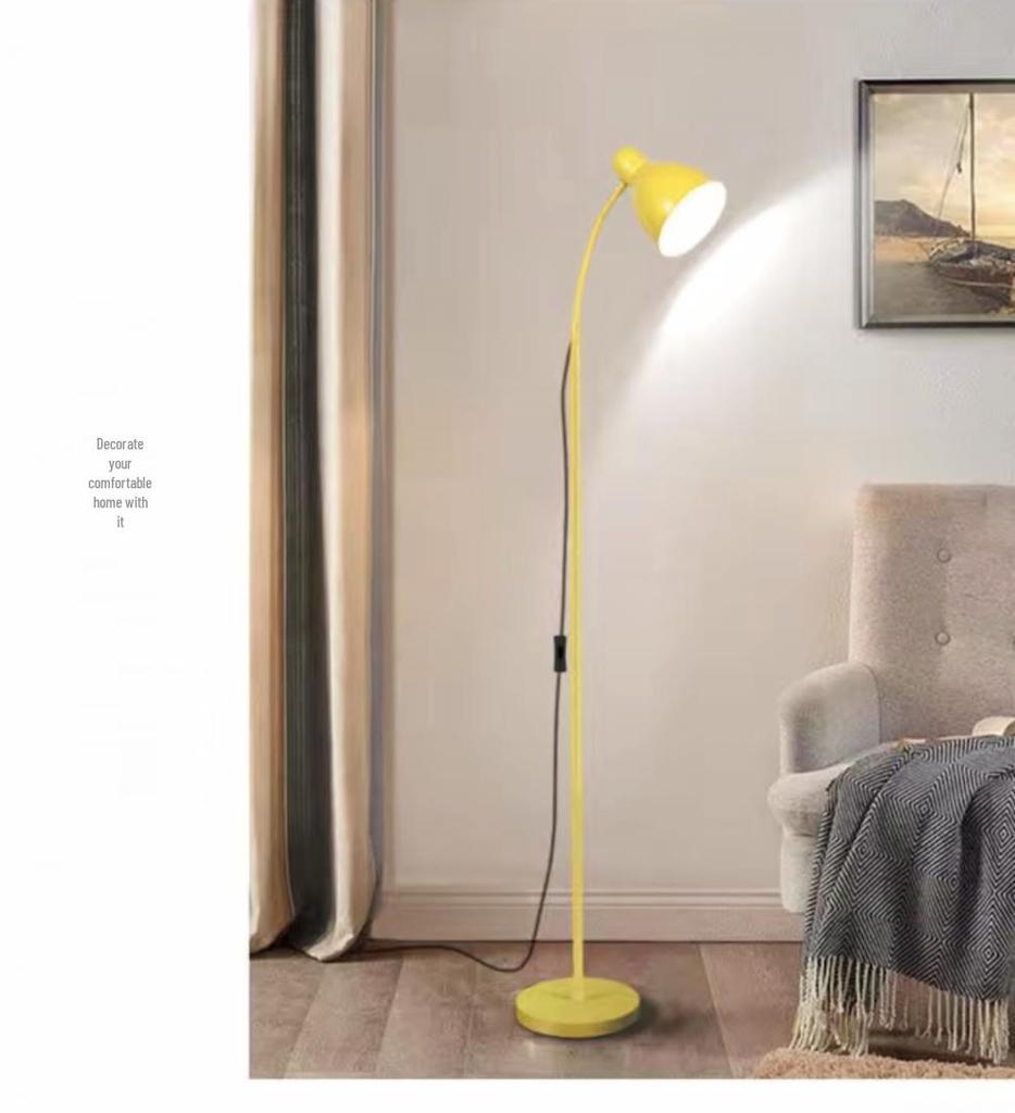 Minimalist Versatile LED Floor Lamp for Bedroom, Living Room, and Study - Influencer-Approved Eye Protection Design