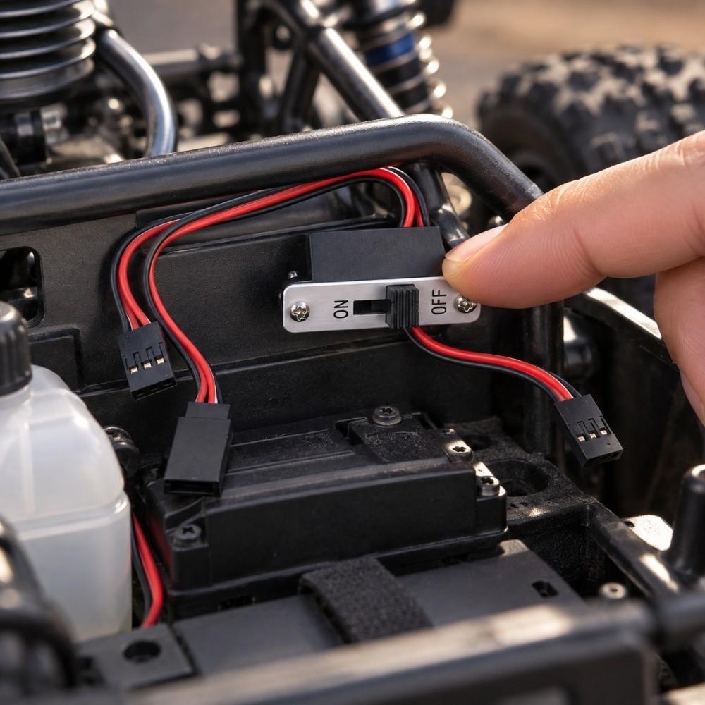 Black Red White JR Connector 250mm Model Airplane Ship Switch  For RC Airplane