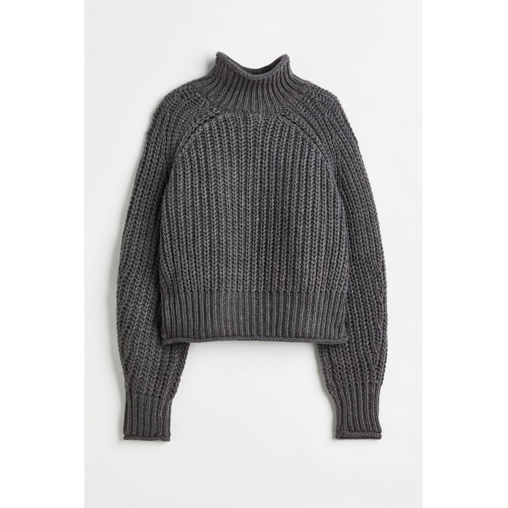 

H M knit sweater dark grey