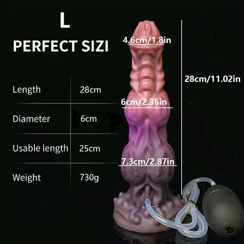 Big Knot Monster Ejaculating Dildo Liquid Silicone Anal Plug Suction Cup Penis Dog Squirting Dildo For Women Men Adults Sex Toys