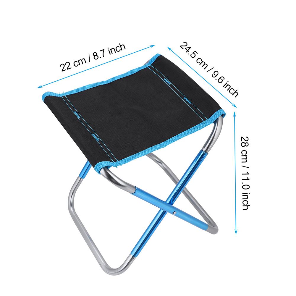 

Lightweight Outdoor Fishing Chair Portable Folding Camping Foldable Picnic Seat with Bag(Black) чёрный