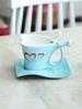 Creative Heart-Shaped Ceramic Cups, Couple Mugs, European Coffee Cup Set, Wedding Gifts, Drinkware Saucers, A Pair, 180ml
