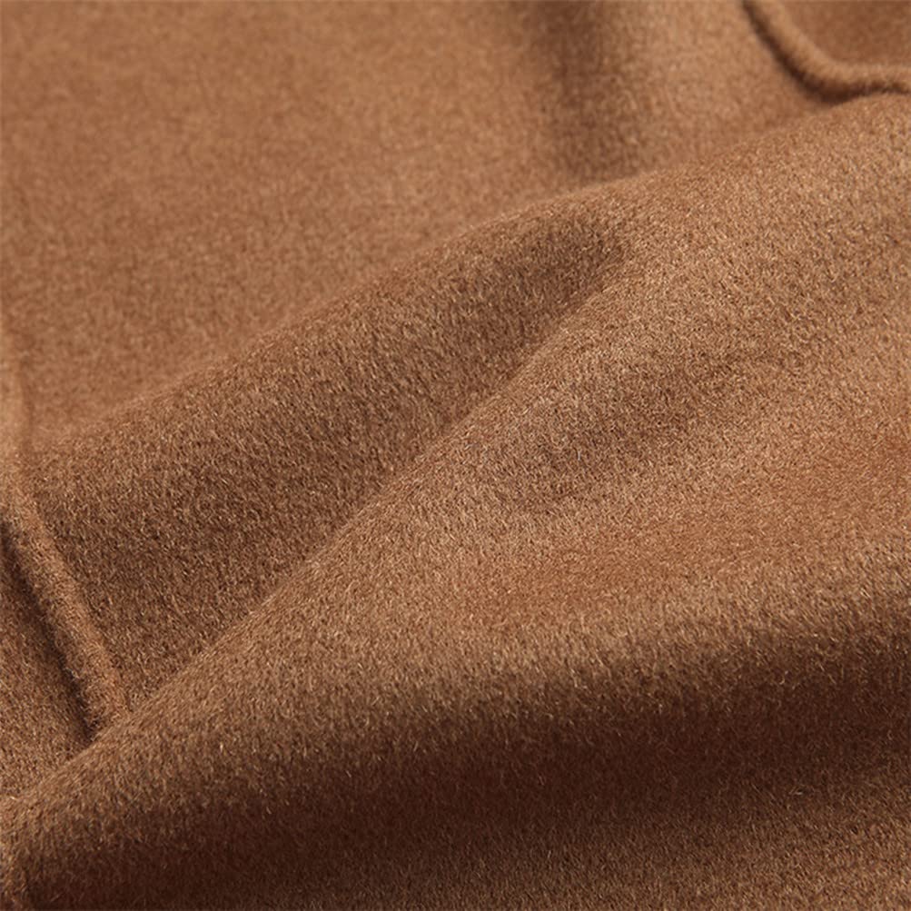 JINLUN Wool Chesterfield Slim Perfect for and Stylish Outerwear Men's Coat, Fit, Business, Casual, Commuting, School, Fall/Winter (4XL, Coffee)