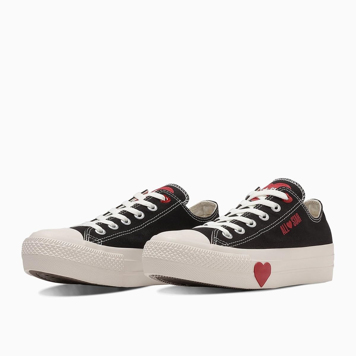 

Converse All Star Many Hearts OX Size cm Sneakers, Black, 23.5 чёрный