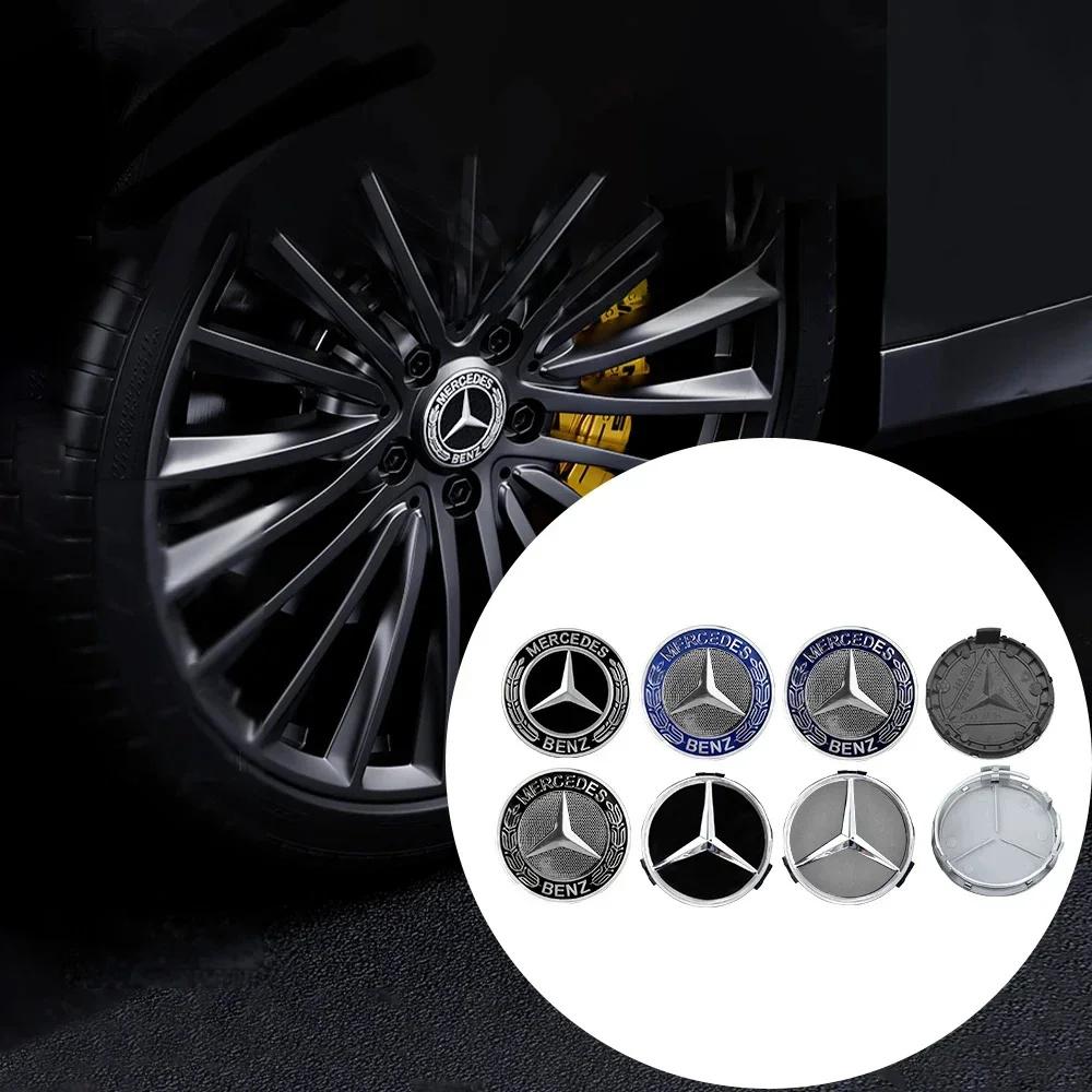 Car Sticker Auto 75mm Wheel Center Hub Cap Badge Decoration Accessories for Mercedes Benz Maybach W204 W205 W211 W21 C260 E300 W