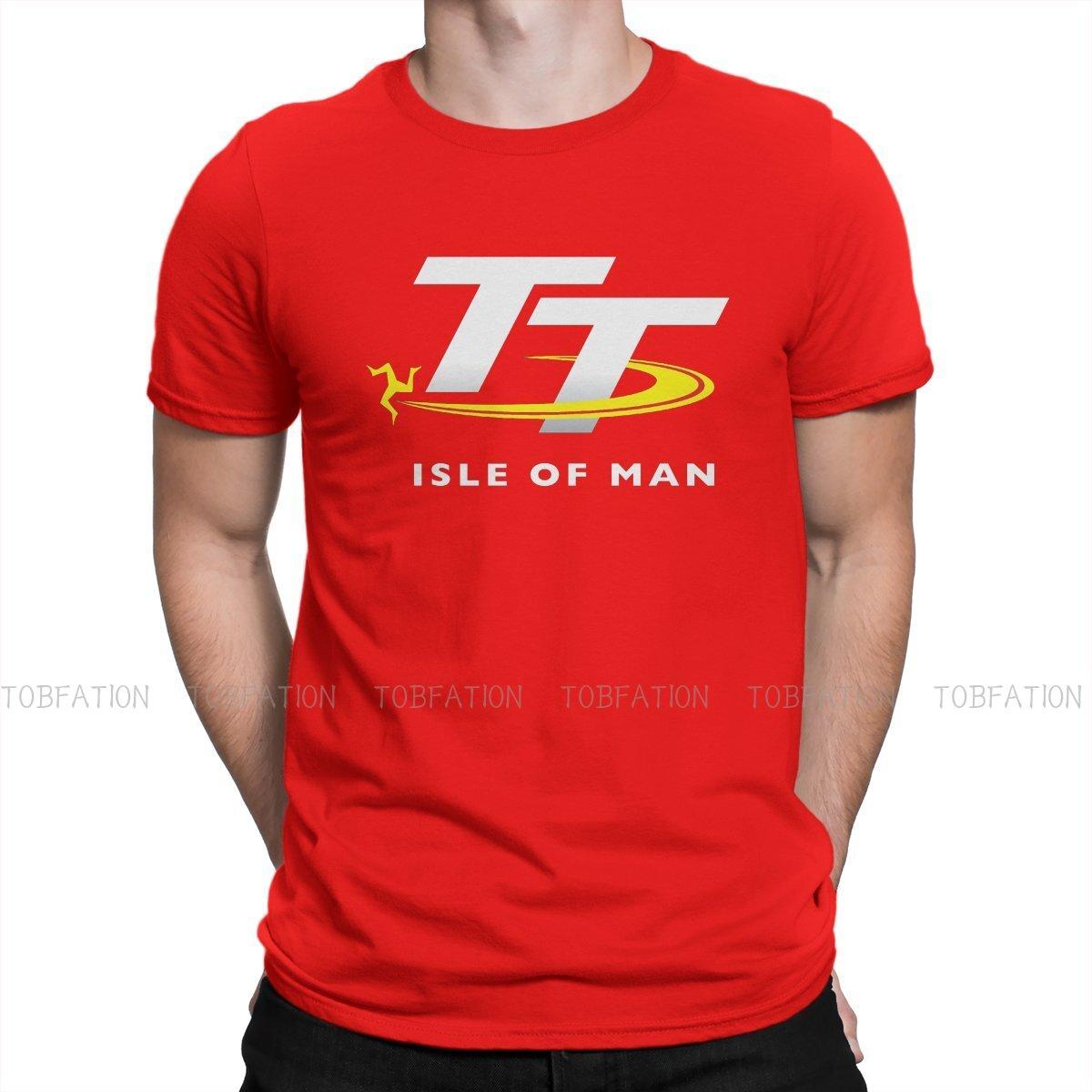 Comfortable season Isle Of Man TT Races Manx T-shirt voor Mannen Race 7 Humor Zomer T-shirt Nieuw Ontwerp Pluizig L rood