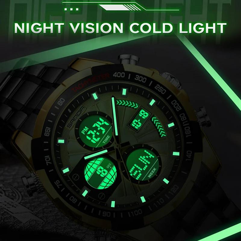Digital LED Watch Men Sport Quartz Wristwatch Luxury Stopwatch Waterproof Male Electronic Clock