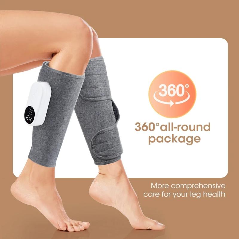 2026 New 360° Leg Massager 3 Modes Air Compression Heat Calf Massager Adjustable Intensity Relieve Foot Muscle Promote Blood Circulation