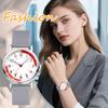 Silicone Strap Quartz Watch with Analog Large Adjustable Casual Style Perfect for or Any Occasion Women's Watch, 24-Hour Waterproof Display,