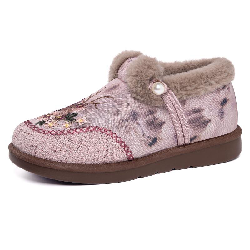 Women's Shoes, Cotton Shoes, Shallow Opening, One-step Outerwear Shoes, Fleece and Thickened Shoes