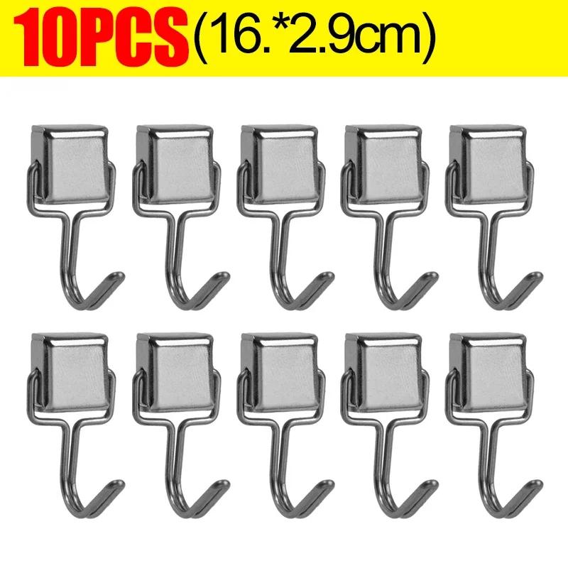 30/1PCS Square Magnetic Hook Load Bearing Wall-mounted Hangers Home Kitchen Bathroom Storage Strong Magnet Hooks Keys Holder