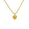 Vietnamese gold-plated necklace for women, long-lasting color, vintage heart-shaped imitation gold jewelry, copper alloy accessory, new clavicle