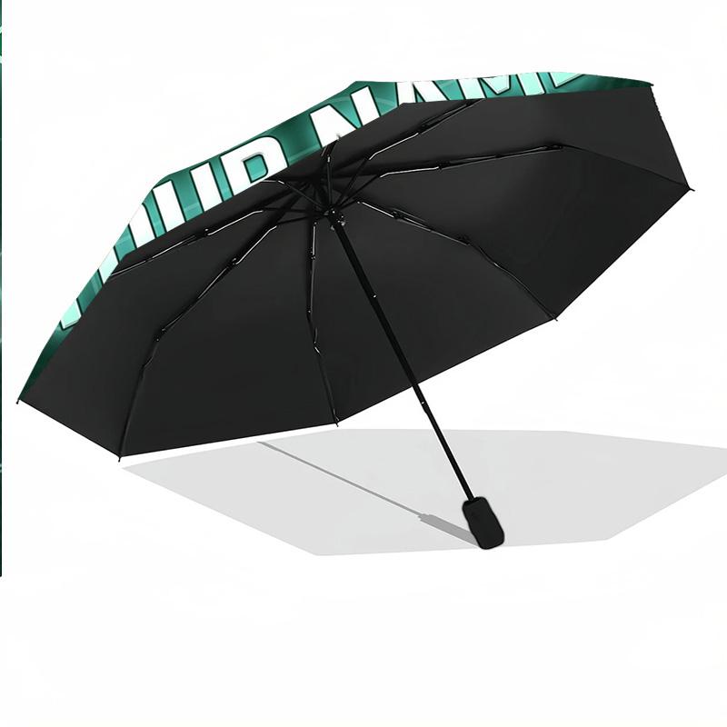 8 Rib Auto Folding Umbrella Hibernian FC Print Custom Name Text Portable Rain Gear