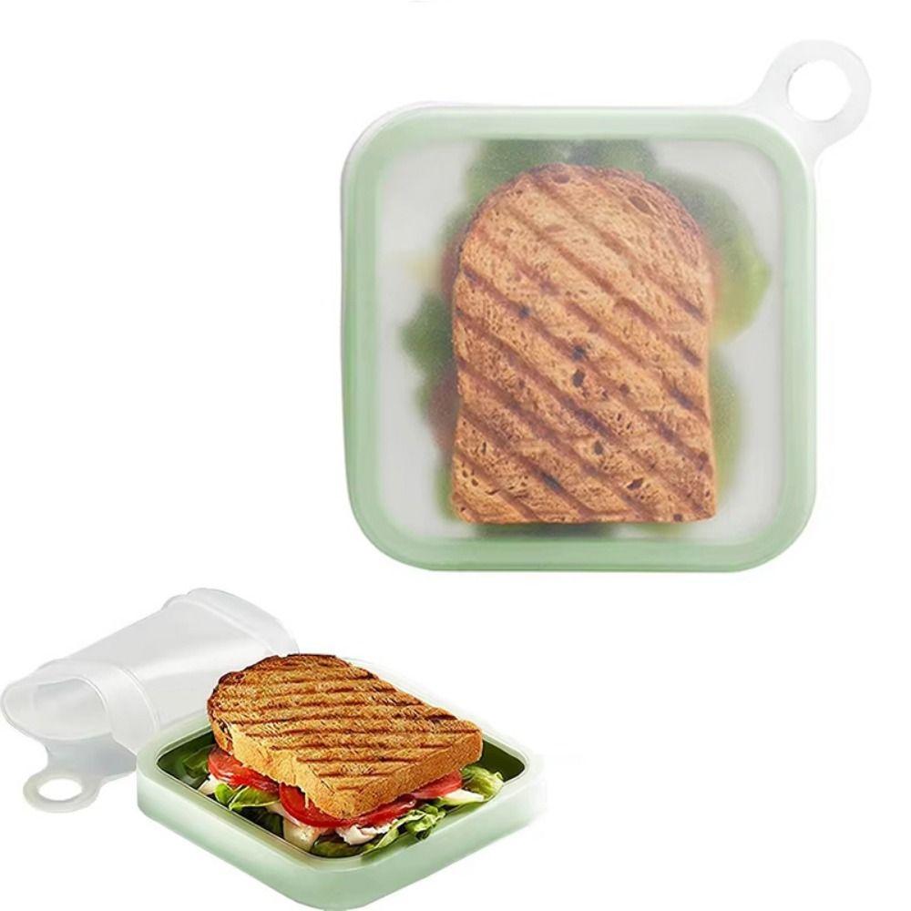 Isolierte Brotdose Bäckereiboxen Tragbar Tragbare Brotdose Silikon Sandwichhalter Schulgebrauch