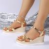 Fashion Women Wedges Sandals Summer 2025 New Fashion Casual Shallow Shoes for Women High Heels Open Toe Platform Sexy Designer Sandals