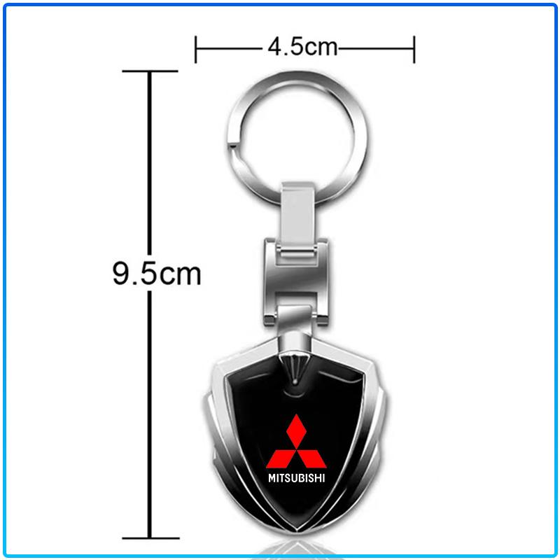 For Mitsubishi Lancer 7 8 I200 Pajero Montero Sport Outlander ASX Mirage Eclipse Car Key Chain Keyring Pendant Metal Keychain Holder Accessories