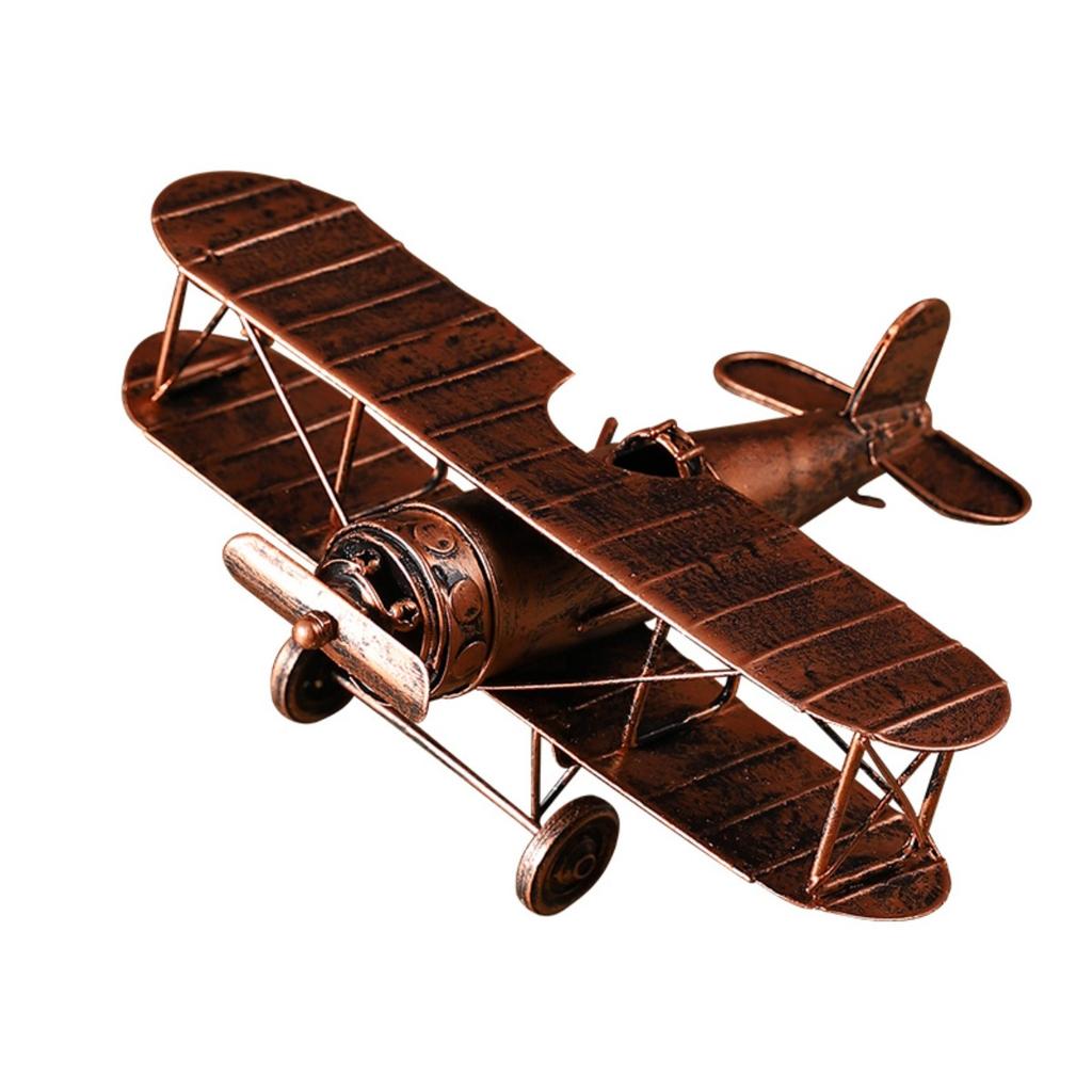 Стара Металева Модель Літака Модель Літака Металева Модель Біплана Сувенір Металева Іграшка