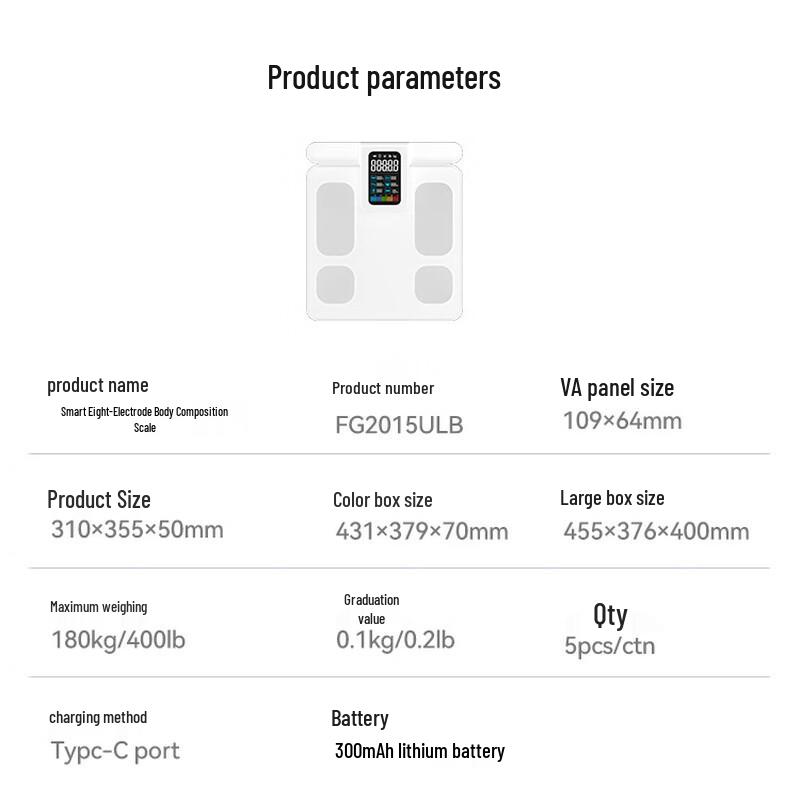 ICOMON Smart 8-Electrode Body Fat Scale (CN Version)