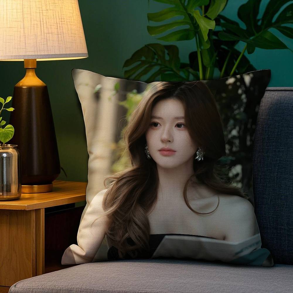 

Zhao singer Lusi Actor Pillow Case Anti-dustmite Pillowcase Invisible zipper silky short plush Sofa cushion cover 12x12Inch