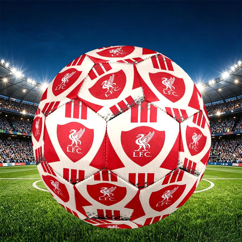 Liverpool F.C. Aufdruck Größe 5 Fußball, PU Verschleißfester Fußball für Spieltraining und tägliches Üben, Geburtstagsgeschenk für Fußballfans