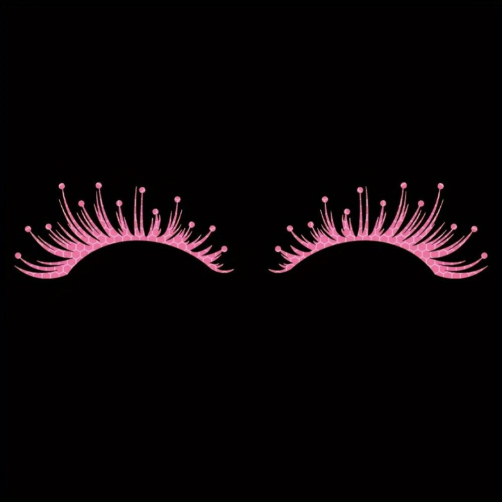 2pcs/1 Set Car Headlights Eyelashes Reflective Car Stickers Truck Light Bumper Night Driving Safety Warning Sign Reflector Decor