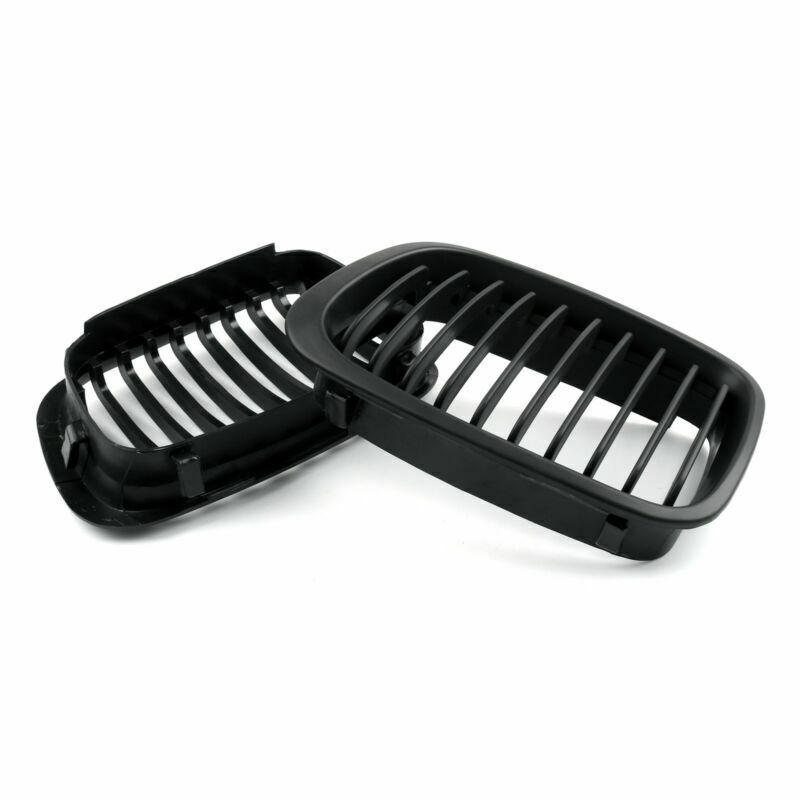 Front Matte Black Kidney Grill Grille For BMW E46 3Series Sedan 4Door 1998-2001
