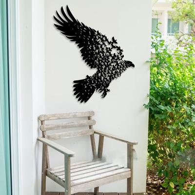 Rustic Iron Bird Wall Art Black Metal Decor Home Living Room Farmhouse