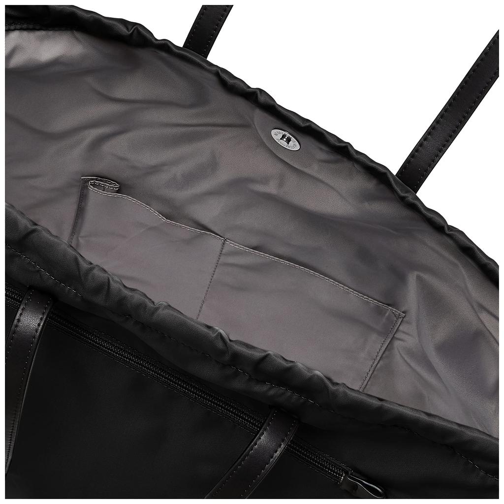 Tote Drawstring Medium Black [Isaac] Bag, 2-Way Tote, Size, Women's, (10)