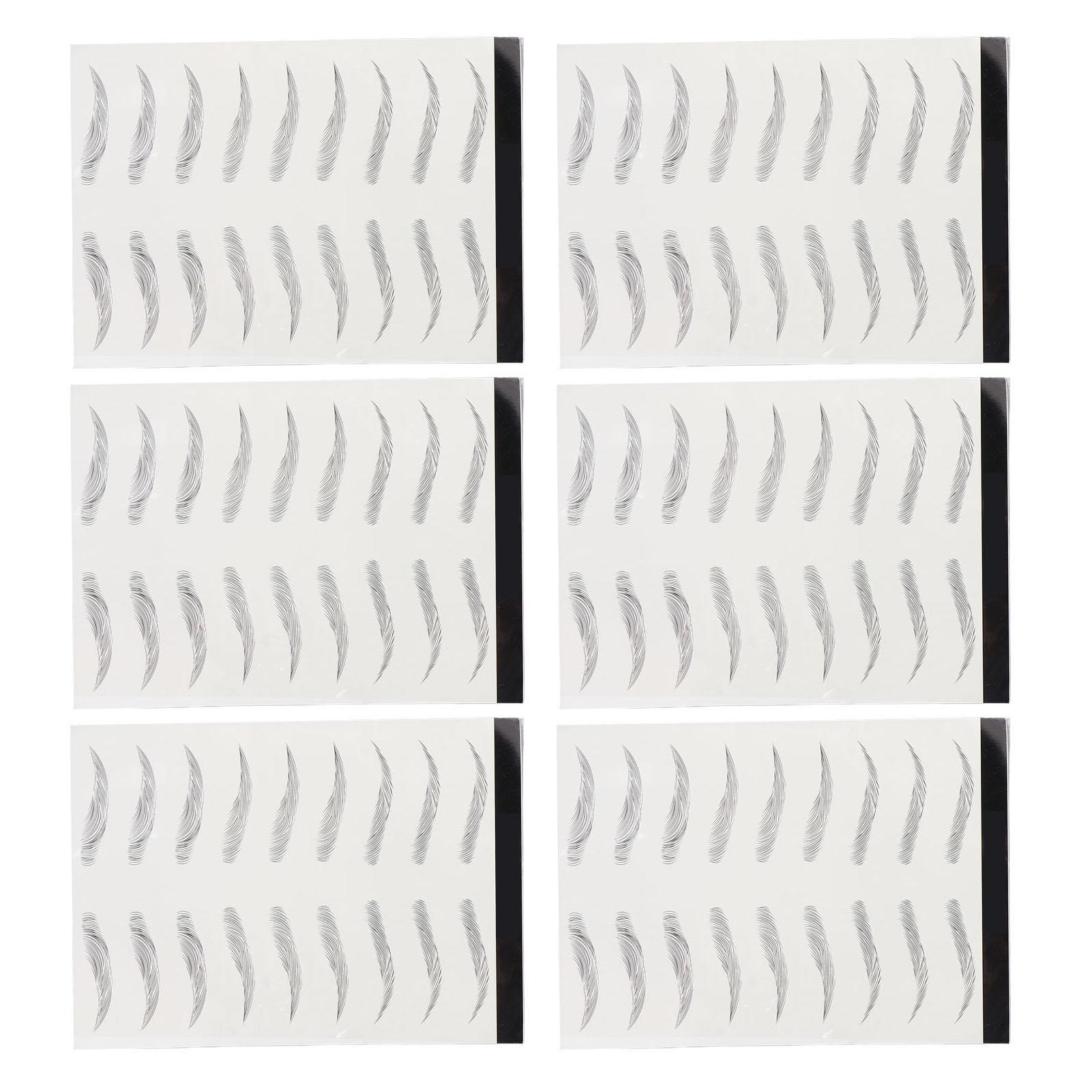 Eyebrow Tattoos Stickers 6D Nature Waterproof Temporary Tattoo Eyebrow for Eyebrow Grooming Shaping