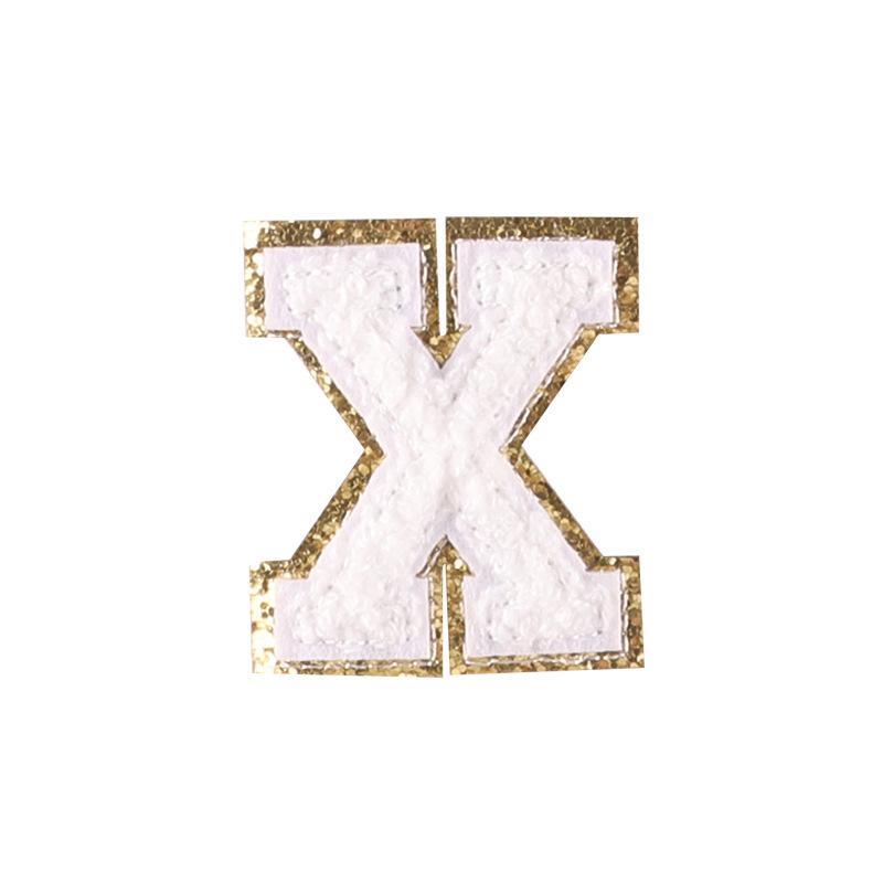 Phnom Penh Towel Embroidery 5.5 Cm English Letter Self-Adhesive Chenille Badge Sticker Clothing Accessories Embroidery Cloth Sticker