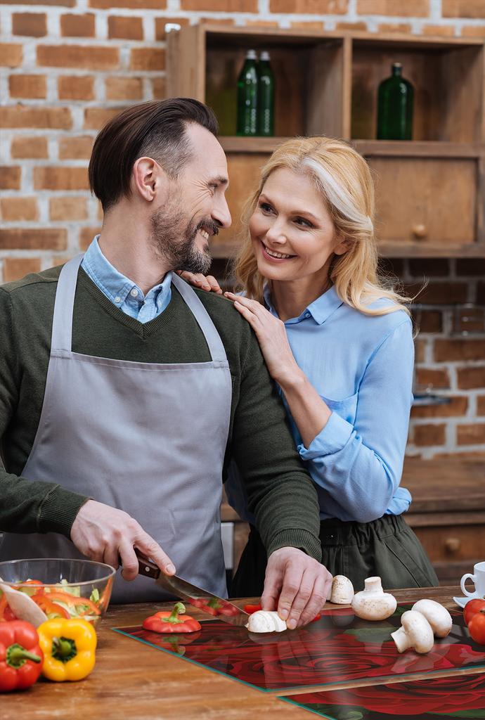 SZKLANA PŁYTA OCHRONNA NA KUCHENKĘ 85x52 RÓŻE
