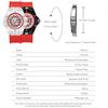 Skeleton Automatic Mechanical Watch for Men Casual Transparent Case Waterproof Luminous Wrist Watch Silicone Strap