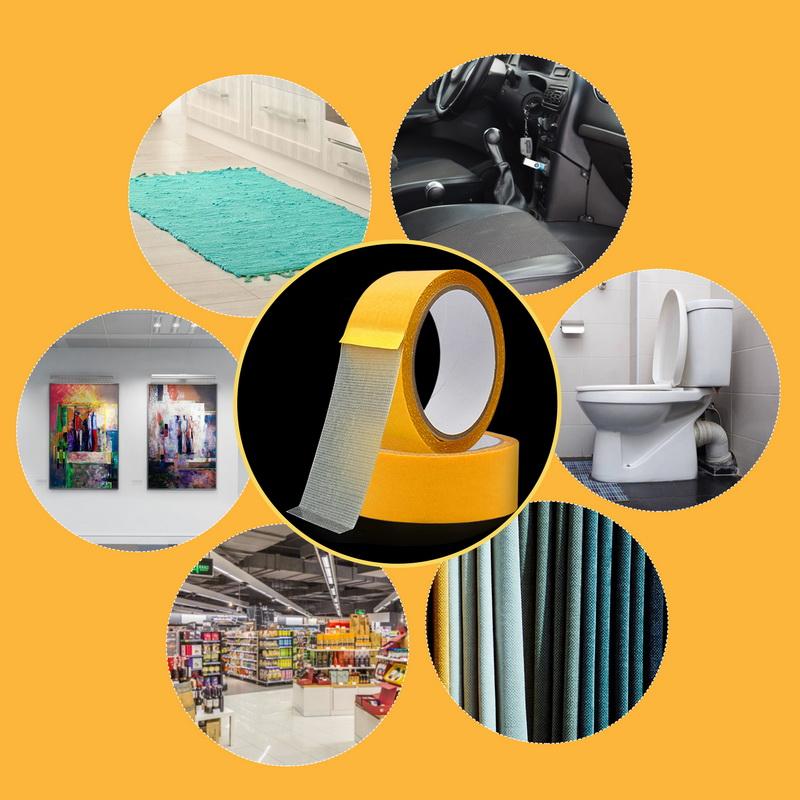 Supertunn Stark Fixering Dubbelhäftande Tejp Kraftig genomskinlig Mesh Vattentät Spårlös Kraftfull Grid Matta Tejp