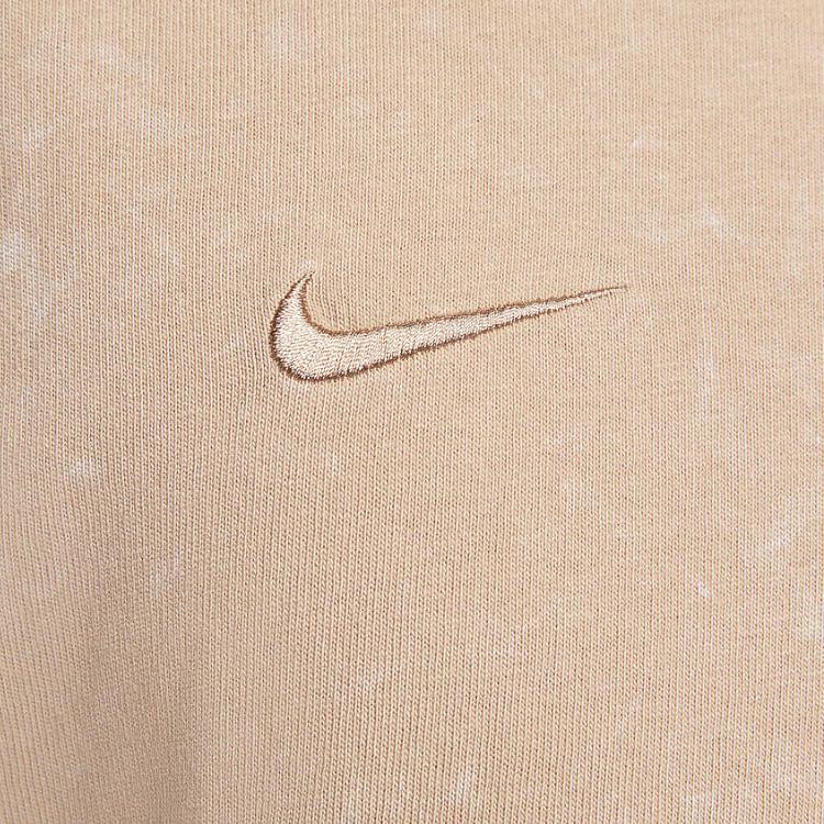 Nike Sportswear Premium Logo Embroidered Crew Neck Casual Long Sleeve T-Shirt Men Tops Light-Khaki FZ6563-200
