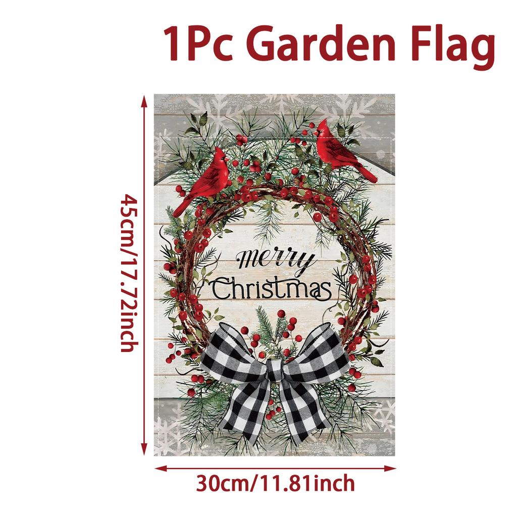 Christmas Garden Flag Merry Christmas Decoration for Home 2025 Navidad Natal Xmas Ornament Outdoor Yard Banner New Year Supplies