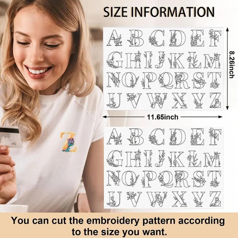Flowers and Leaf Designs Stitching Embroidery Paper Handmade Embroidery Crafts DIY Embroidery Dissolving Transfer Paper