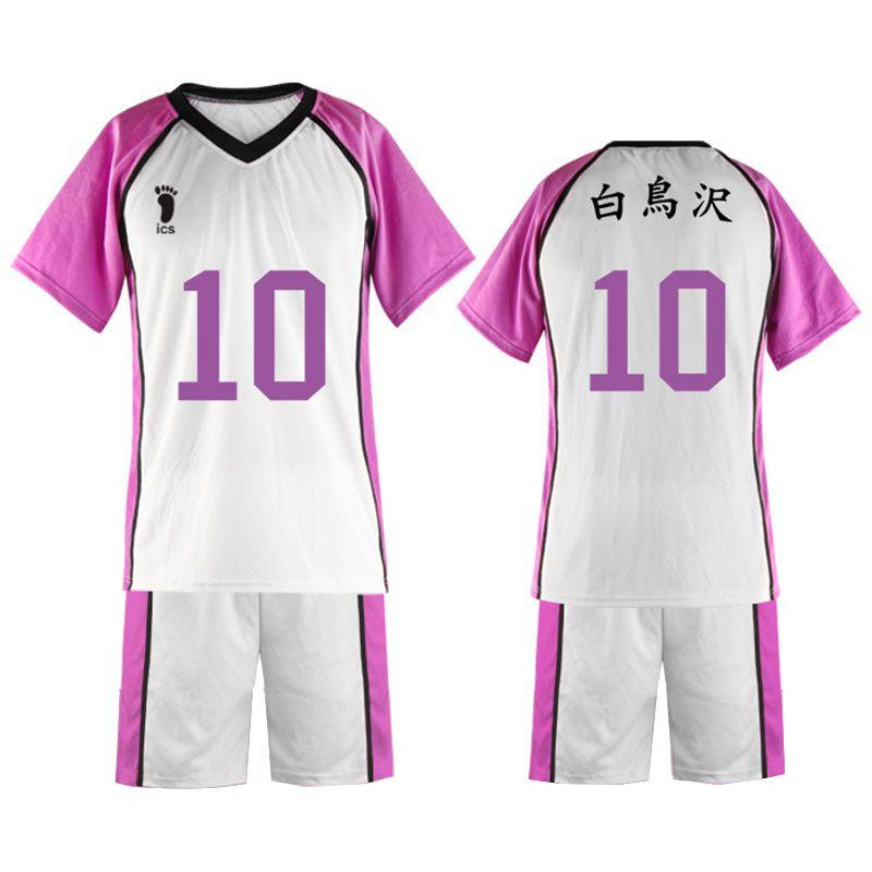 Haikyuu Shiratorizawa Academy Volleyball Kostüm Atmungsaktives Sportanzug-Set