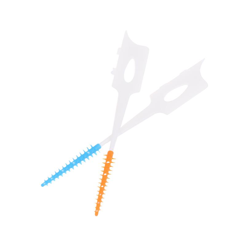 40Pcs Interdental Silicone Brushes Dental Toothpicks Cleaning Brush With Thread Oral Cleaning Tool