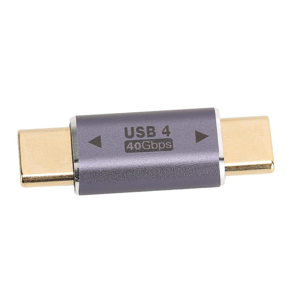 USB C Male to Male Adapter PD 100W 8K 40Gbps High Speed Charging HD Transmission Gold Plated Type C