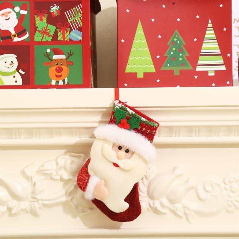 Christmas Stocking Christmas Decorations Goodie Bag Gift Fireplaces Xmases Tree Stocking Ornament for Holiday Family