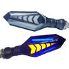 LED Flowing Water Turn Signal Lights for Off-Road Motorcycles - 12V Arrow Design.
